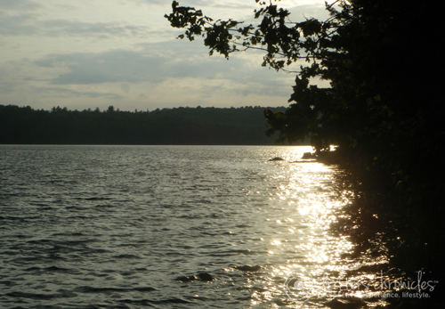 The sunset from the camp site.