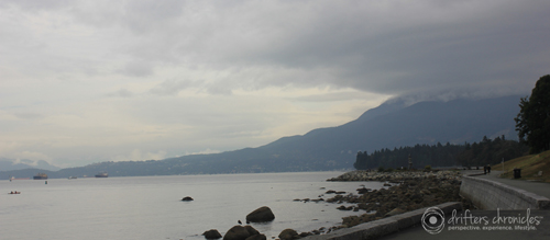 Strolling down the path.